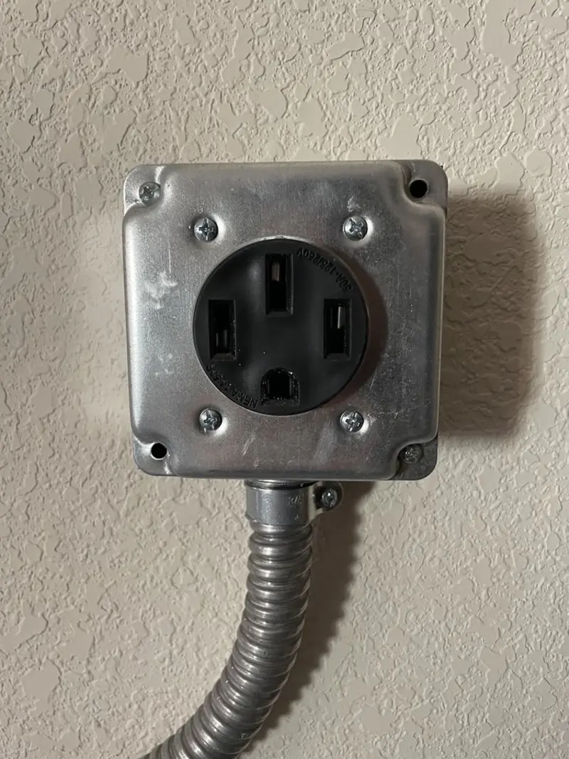 NEMA 14-50 outlet installed for Electrical Panel Upgrade in Welch